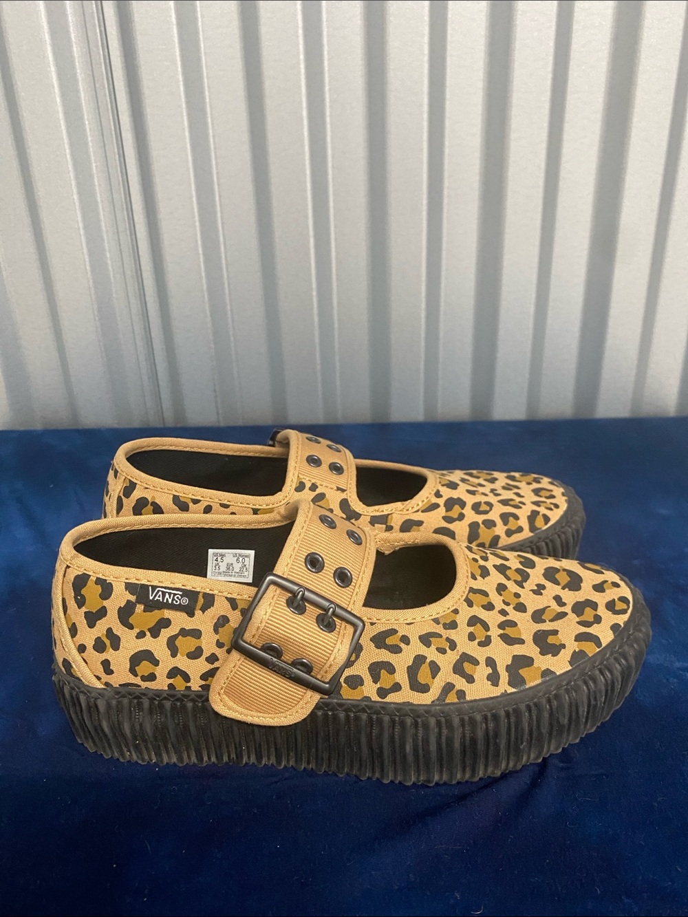 Vans Leopard-Print Mary Jane Creeper Platform Sneakers - Picture 2 of 6